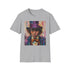 Willy Wonka portrait tee in charcoal cotton, crew neck, regular fit.