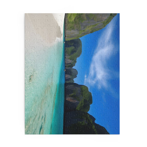 Vibrant 120-piece puzzle of Maya Bay's crystal-clear waters and lush greenery.