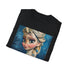 Charcoal cotton T-shirt featuring vibrant Elsa Frozen painting DTG printed