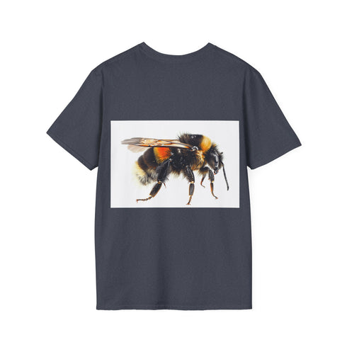 Bumblebee watercolor tee in charcoal, perfect summer fashion statement for all.