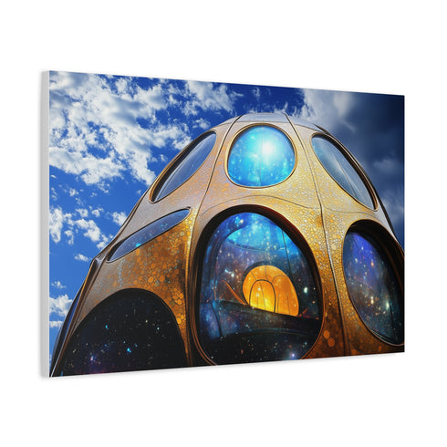 Solar Cathedral Floating in Orbit Stretched Canvas Wall Art