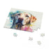 Labrador Love Puzzle with vibrant colors, intricately detailed jigsaw challenge.
