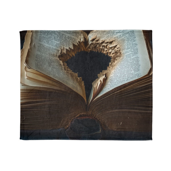 Portal Opening from Book Pages Plush Fleece Throw Blanket