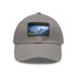 Alpine Peak Adventure Cap in White with Light Brown Patch.