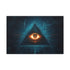 Glowing Eye in Pyramid with Circuit Lines Stretched Canvas Wall Art