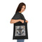 Nautical anchor cotton tote bag in black, perfect for seaside adventures.