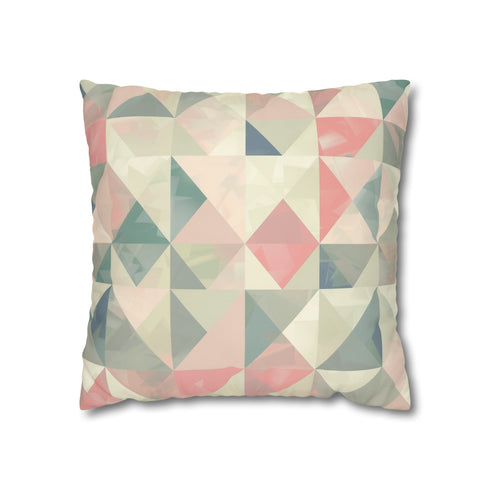 Soft Pastel Geometrics Pillowcase - Modern seamless design in soothing colors for stylish bedroom decor