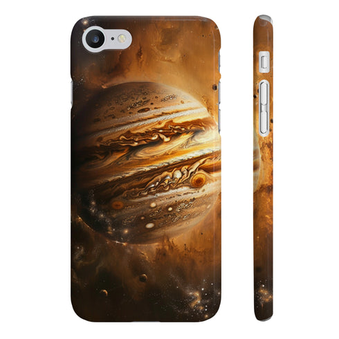 Glossy, Slim iPhone 7 Plus/8 Plus phone case inspired by gas giant.