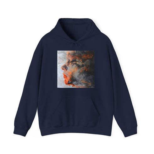 Abstract Navy Smoke Art Hoodie for Men and Women, Regular Fit