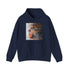 Abstract Navy Smoke Art Hoodie for Men and Women, Regular Fit