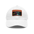 Gorilla Glow Watercolor Cap: White, Light Brown Rectangle Unisex Vegan Hat