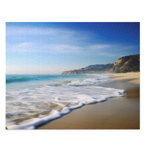 Sunny Malibu Beach jigsaw puzzle with iconic coastline image, 120 pcs.
