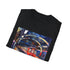 Watercolor charcoal T-shirt featuring London tube stations on soft cotton fabric