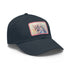 Mystical watercolor unicorn hat with light brown rectangular patch.