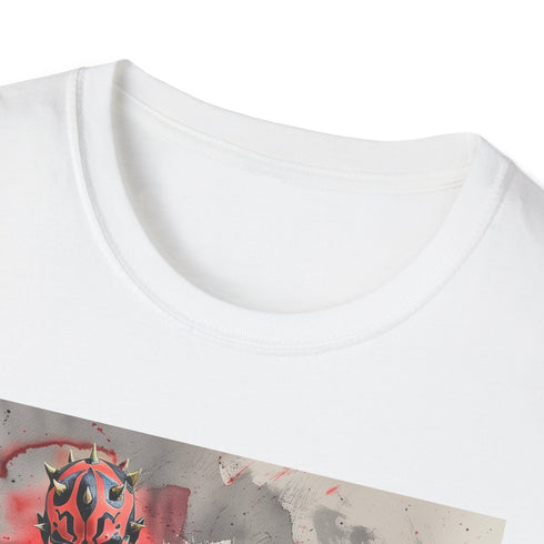 Charcoal cotton T-shirt featuring Darth Maul striking illustration regular fit design