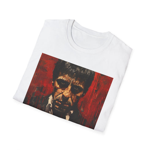Scarred Legacy Charcoal T-Shirt - Tony Montana Portrait, Regular Fit