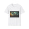 Celestial Luna Moth & Ancient Tome Graphic Unisex Softstyle T-Shirt - View 1 | Prints With Passion