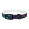 vibrant festive fireworks dog collar for medium dogs in black onyx