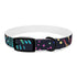 vibrant festive fireworks dog collar for medium dogs in black onyx