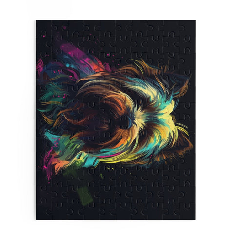 Charming Yorkie Jigsaw Puzzle with 120 pieces for dog lovers.