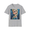 Charcoal cotton T-shirt with vibrant Elsa Frozen painting crew neck design