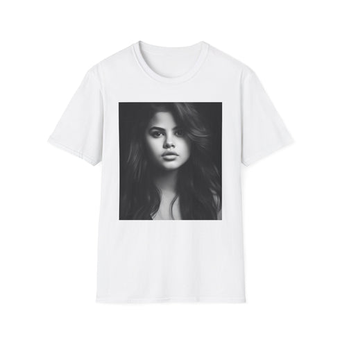 Selenas Gomez T-Shirt in Charcoal, Regular Fit, Crew Neck, DTG Design