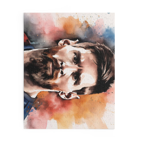 Lionel Messi soccer jigsaw puzzle, 10" x 8", 120 pieces.
