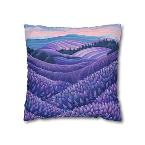 Seamless Lavender Fields Pillowcase - Relax with calming lavender florets pattern