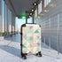 Chic pastel geometric suitcases in black for travel accessories.