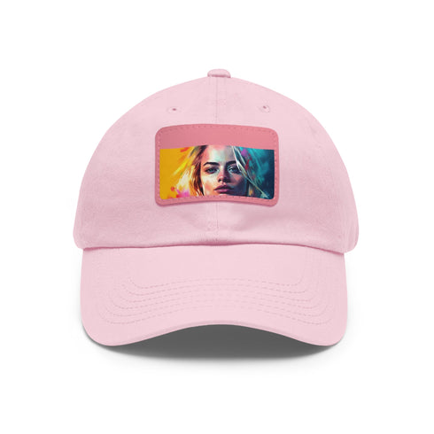 Neon Dream Margot Cap in White with Light Brown Patch