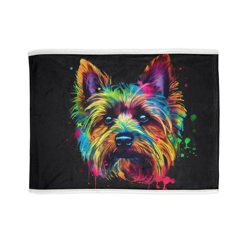 Soft, cozy Yorkie puppies blanket for Mother's Day snuggles.