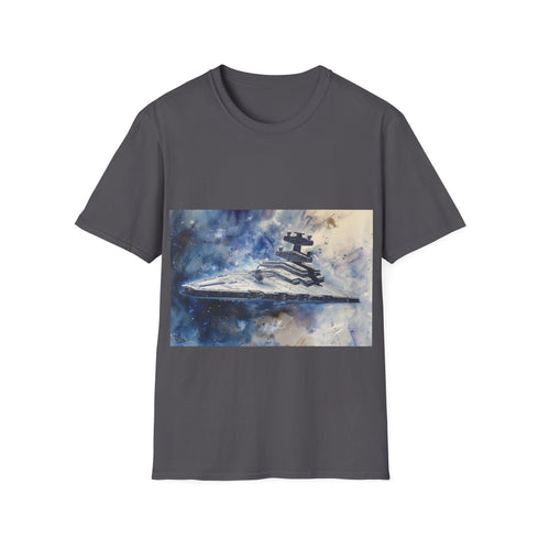 Charcoal cotton Star Wars Executor Star Destroyer crew neck t-shirt.