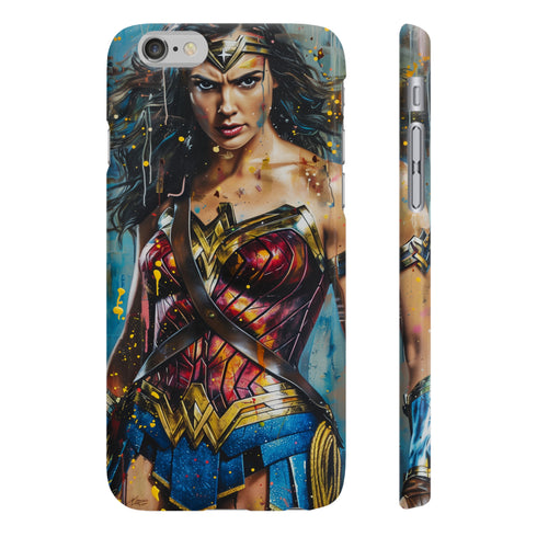 Amazonian Warrior Phone Case: Empowering, stylish glossy iPhone 7/8 Plus slim design.