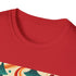 Groovy charcoal T-shirt with psychedelic ocean patterns and retro 70s summer vibe