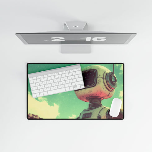 A Retro Robot in a Vintage Sci Fi Scene Gaming XXL Extended Desk Mat