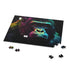 Vibrant neon watercolor gorilla jigsaw puzzle with 120 pieces.