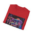 Charcoal cotton T-shirt with psychedelic mushroom pattern in regular fit
