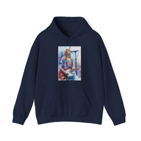 Taylor Swift concert hoodie in navy, regular fit, captivating concert design.