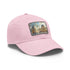Louvre Paris Watercolor Baseball Cap - White Light Brown Rectangle Vegan Hat