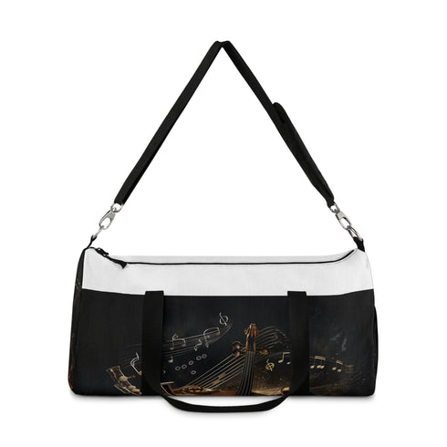 Musical Notes Duffel Bag with All Over Print Design