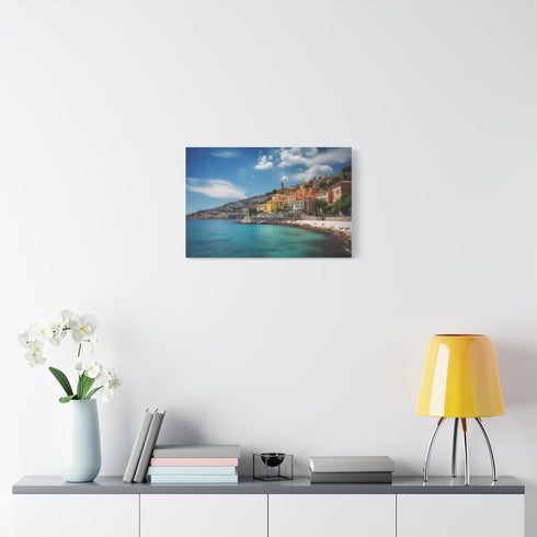 French Riviera — Canvas Wall Art — Kiln-Dried Pine Frame & Ready-to-Hang Back View