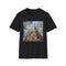 Charcoal crew neck t-shirt with Chrysler Building watercolor design