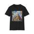 Charcoal crew neck t-shirt with Chrysler Building watercolor design