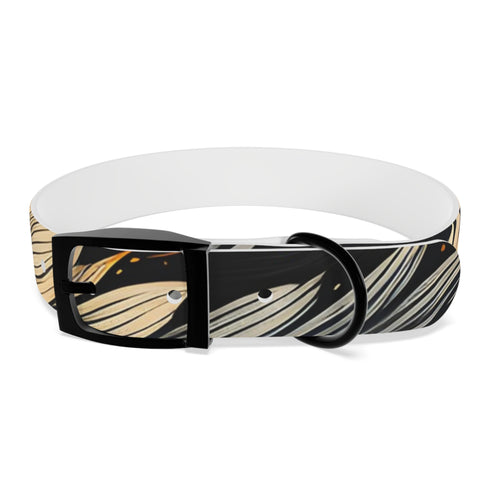 Personalized S Dog Collar in Black Onyx for playful pet pals.