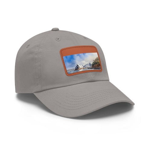 Down Under Dugout Cap: Sydney Edition, White/Light Brown patch, rectangle