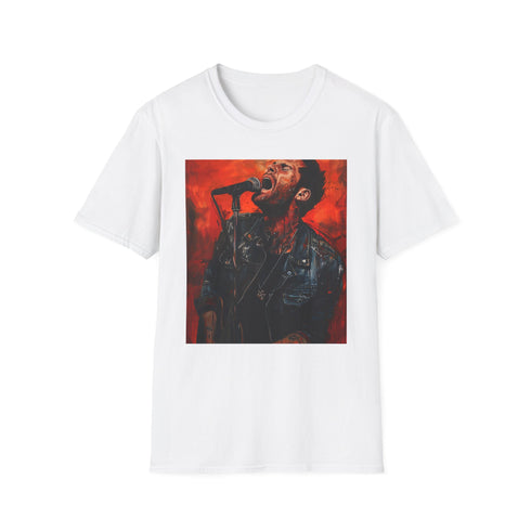 Maroon 5 energy portrait T-shirt in charcoal cotton for men.