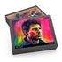 Vibrant neon watercolor puzzle featuring Tom Cruise in stunning colors.