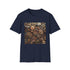 Steampunk Gears and Cogs T-shirt in Red, Size S.