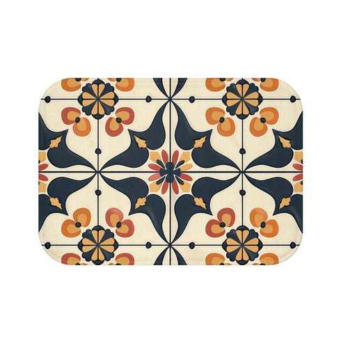 Stylish Artisan Tiles bath mat for luxurious bathroom oasis.