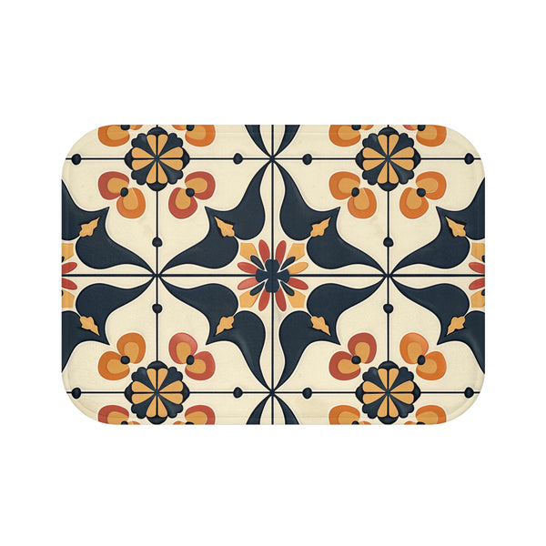 Stylish Artisan Tiles bath mat for luxurious bathroom oasis.